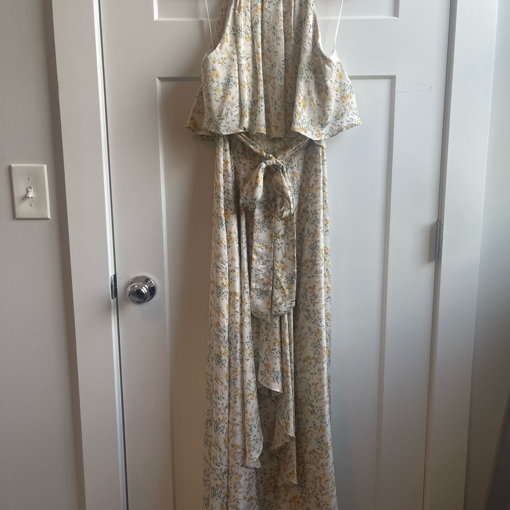 Chic Floral Halter Maxi Dress